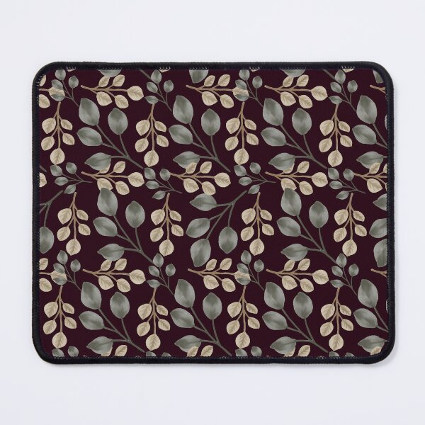 Item preview, Eucalyptus Leaves Dark Burgundy Seamless Pattern Art designed and sold by Jyoti Digital Artist.