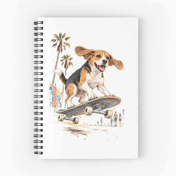 Item preview, Skateboarding Beagle on Venice Beach Boardwalk designed and sold by Russell Thorne.