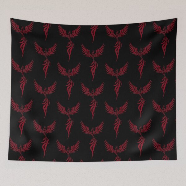 Item preview, Red Phoenix Tribal Tattoo Design Minimalist Firebird Art designed and sold by URSM.