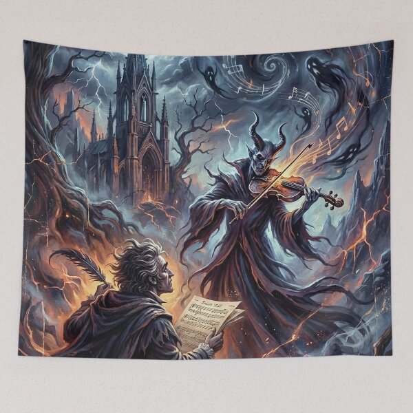 Item preview, Paganini Soul Pact - Dark Classical Art designed and sold by Lucid Dream Pixel.