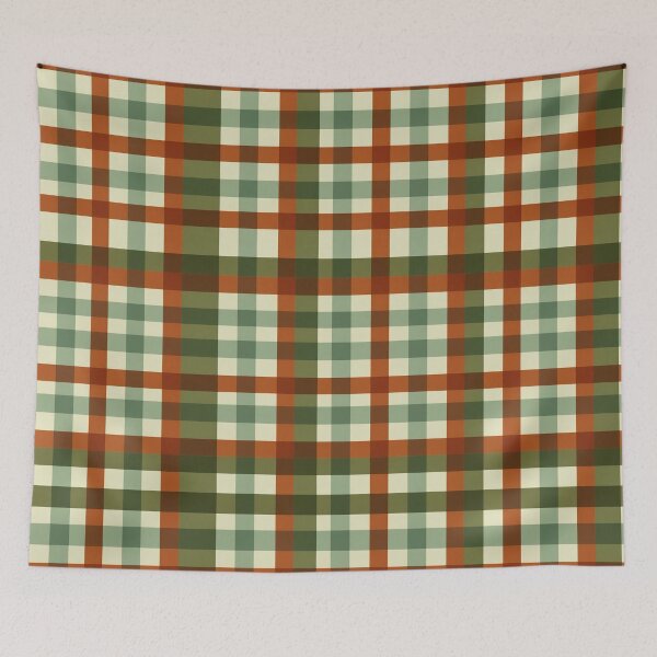 Item preview, Classic Autumn Plaid Pattern - Rust and Olive Green designed and sold by Mindful Wall Art Studio.