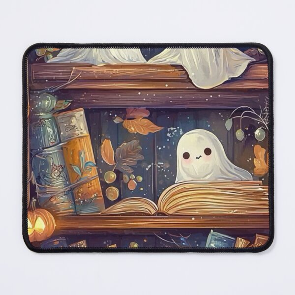 Item preview, Cute Ghosts Reading Books Bookshelf Cute Spooky Halloween designed and sold by LYAN-STORE.