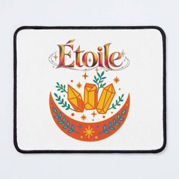 Item preview, Étoile French Word For Star Golden Crystals Celestial Moon Art designed and sold by Miheerala.
