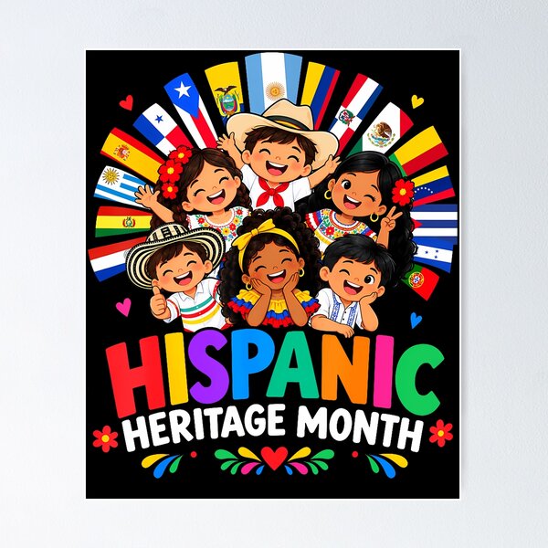 Item preview, Hispanic Heritage Month Latino Countries Flags designed and sold by RealestInternet.