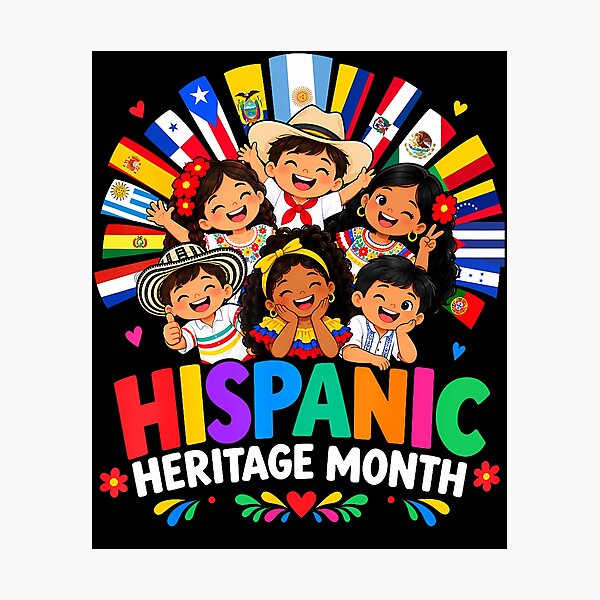 Item preview, Hispanic Heritage Month Latino Countries Flags designed and sold by RealestInternet.