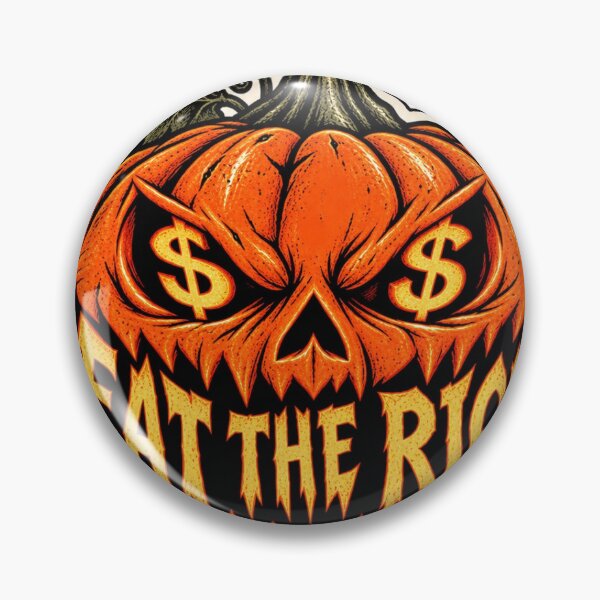 Item preview, Eat the Rich Pumpkin – Anti Billionaire Halloween Sticker Design designed and sold by OuttaOrbitSlaps.