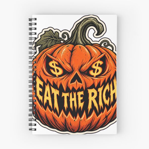 Item preview, Eat the Rich Pumpkin – Anti Billionaire Halloween Sticker Design designed and sold by OuttaOrbitSlaps.