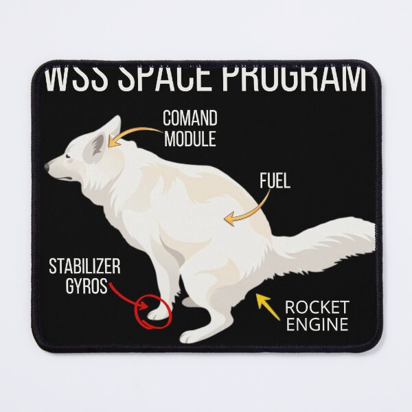 Item preview, White Swiss Shepherd Space Program designed and sold by BikTee.