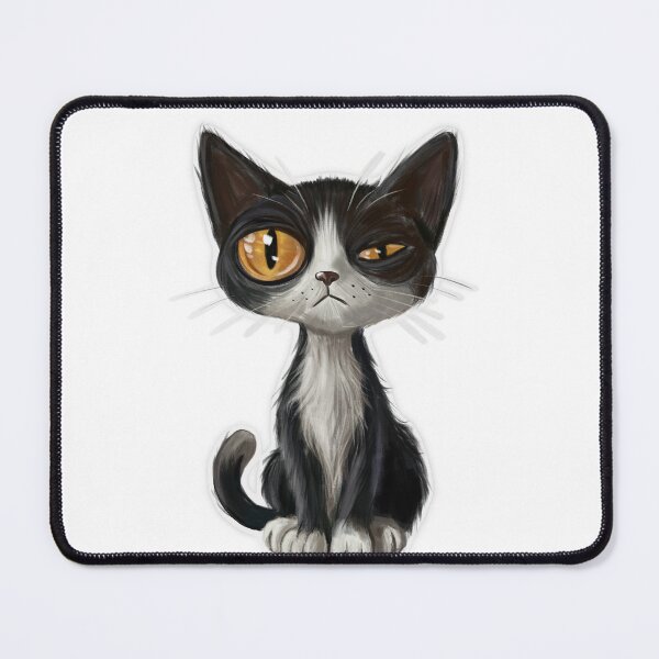 Item preview, Grumpy Tuxedo Cat Illustration - Moody & Cute Black Kitten Art designed and sold by jassoart.