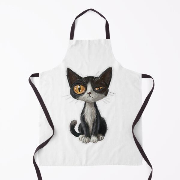 Item preview, Grumpy Tuxedo Cat Illustration - Moody & Cute Black Kitten Art designed and sold by jassoart.