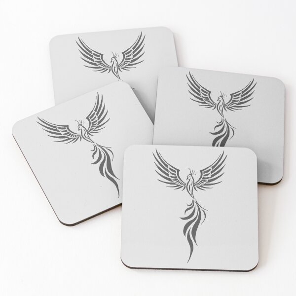 Item preview, Majestic Dark Grey Rising Phoenix Silhouette designed and sold by URSM.