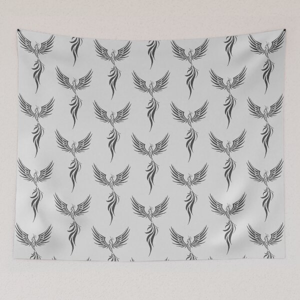 Item preview, Majestic Dark Grey Rising Phoenix Silhouette designed and sold by URSM.