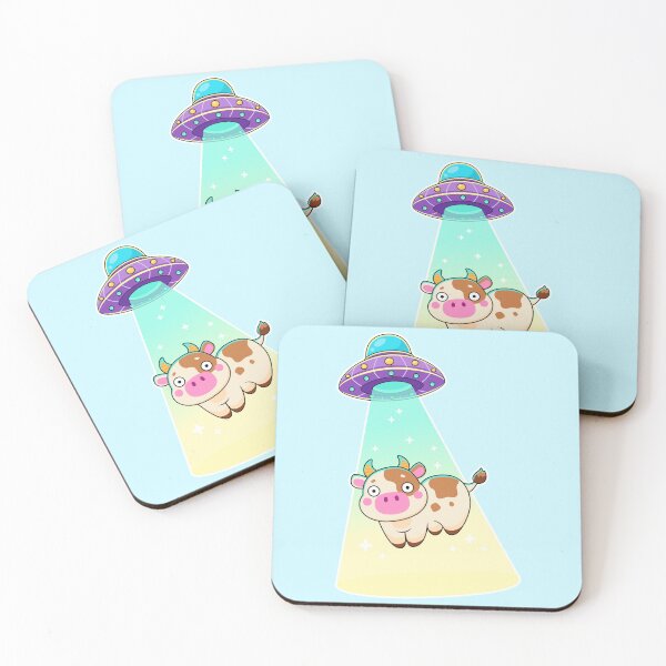 Item preview, Cute Cow Abducted by UFO Beam designed and sold by MayartLab.
