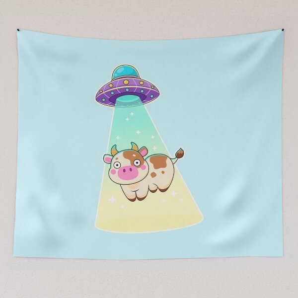 Item preview, Cute Cow Abducted by UFO Beam designed and sold by MayartLab.