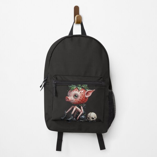 Item preview, Creepy Cute Gothic Strawberry Pig with Skull designed and sold by LujziWorld.