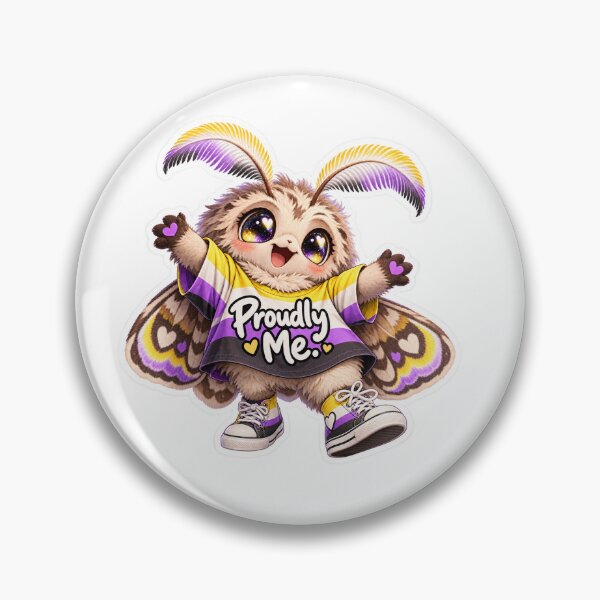 Item preview, Pat the Moth: Nonbinary Pride designed and sold by Ambient-Thunder.