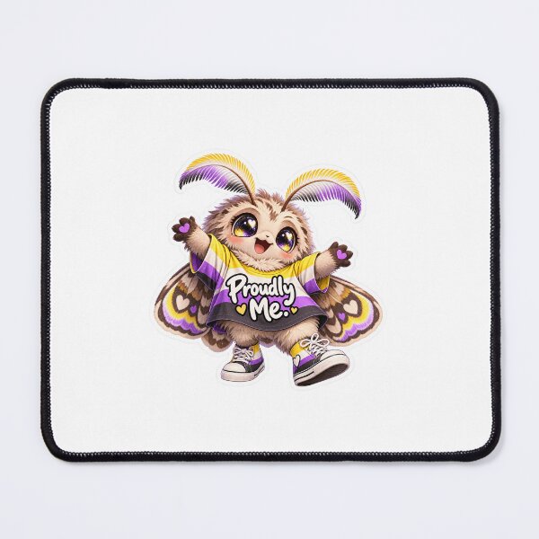 Item preview, Pat the Moth: Nonbinary Pride designed and sold by Ambient-Thunder.