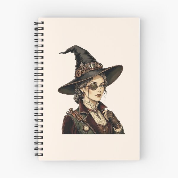 Item preview, Steampunk Witch – Victorian Woman with Goggles and Witch Hat designed and sold by SweetLilith.