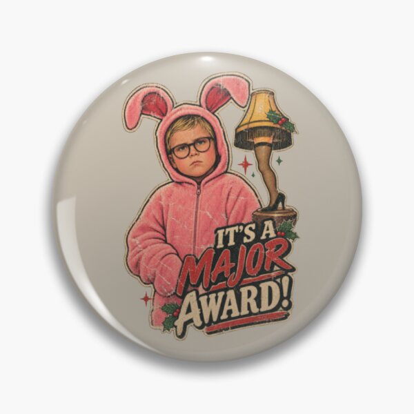 Item preview, Ralphie in Pink Bunny Suit Holding Major Award Leg Lamp Christmas Story Design designed and sold by MakersFolly.