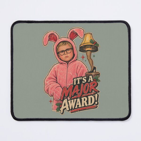 Item preview, Ralphie in Pink Bunny Suit Holding Major Award Leg Lamp Christmas Story Design designed and sold by MakersFolly.