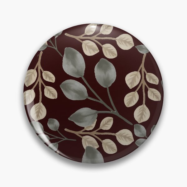 Item preview, Eucalyptus Leaves Dark Red Seamless Pattern Art designed and sold by ​Jyoti Digital Artist.