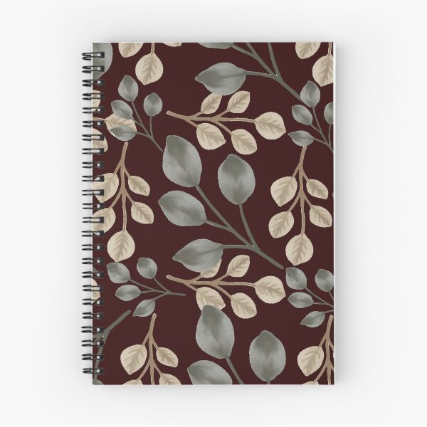 Item preview, Eucalyptus Leaves Dark Red Seamless Pattern Art designed and sold by ​Jyoti Digital Artist.