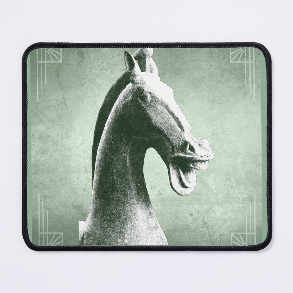 Item preview, Han Dynasty Ceramic Horse Head Profile Green designed and sold by Ghoul Enterprises.