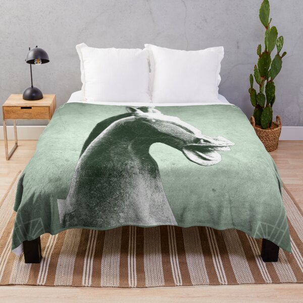 Item preview, Han Dynasty Ceramic Horse Head Profile Green designed and sold by Ghoul Enterprises.