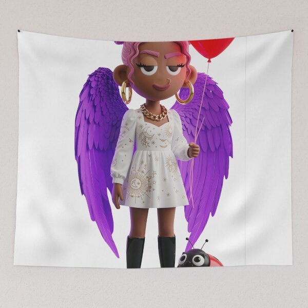 Item preview, Angel Heart Balloons Doll and Ladybird designed and sold by GorgezBoo.