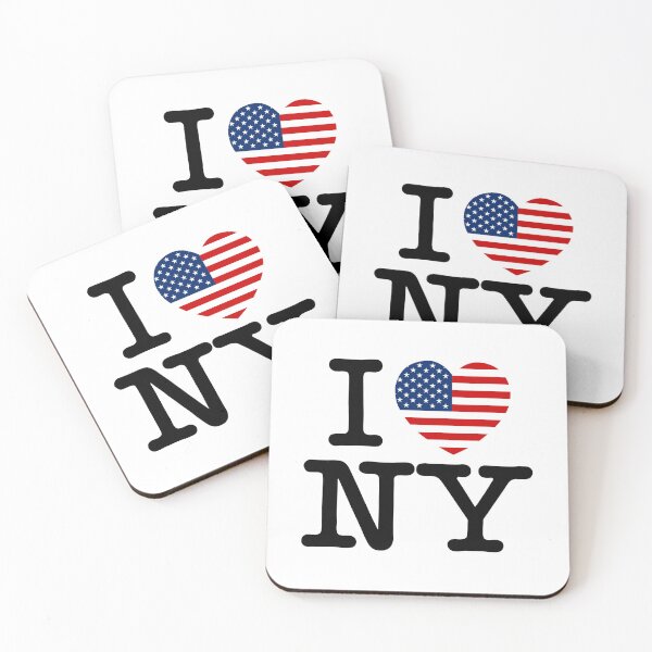Item preview, I Love NY - Classic Logo with America Flag designed and sold by DGMaxShop.