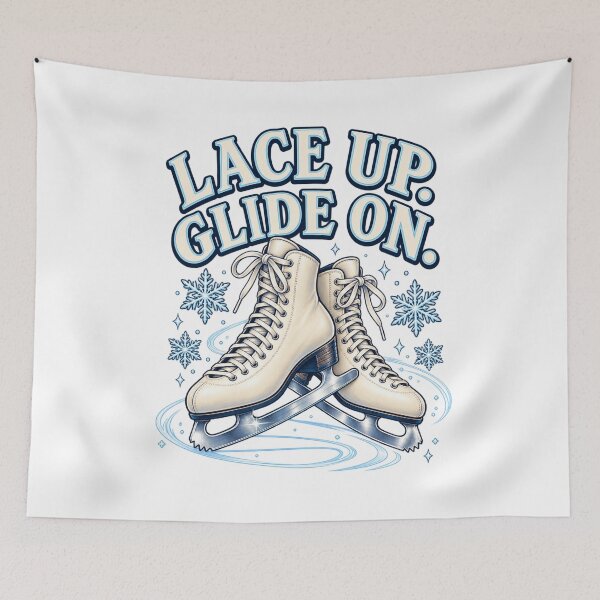 Item preview, Lace Up. Glide On. Ice Skating Design designed and sold by Good Mood Foundry.