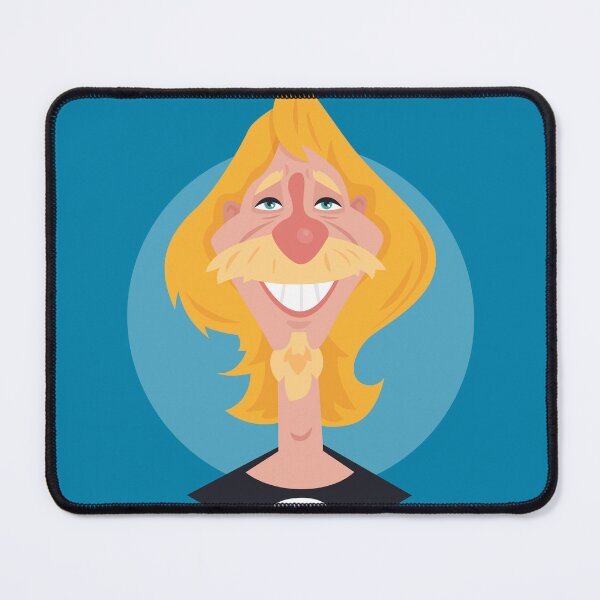 Item preview, Funny Blonde Guy Mustache Caricature Retro Vector Portrait designed and sold by PIXeez⭐️⭐️⭐️⭐️⭐️.