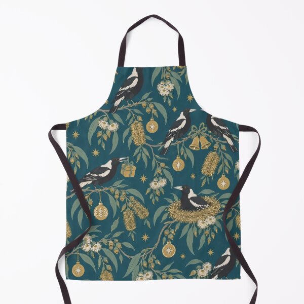 Item preview, Christmas Magpie Chinoiserie Seamless Pattern | Australian Christmas Bird Repeat designed and sold by StickyGuys.