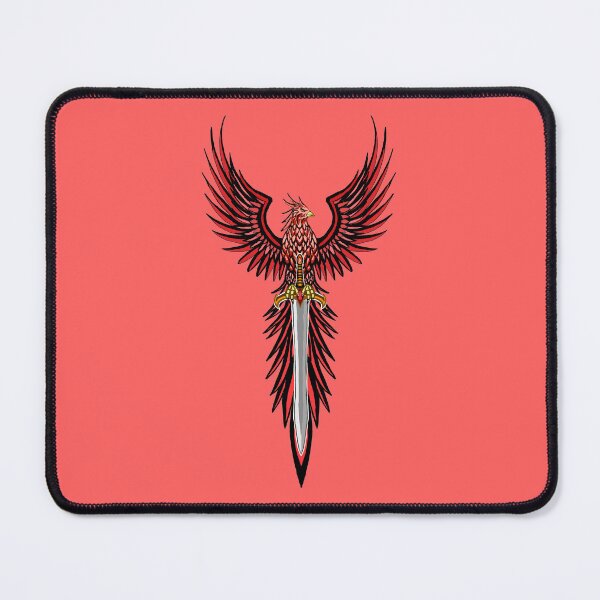 Item preview, Majestic Red Phoenix with Fantasy Knight Sword Crest designed and sold by URSM.