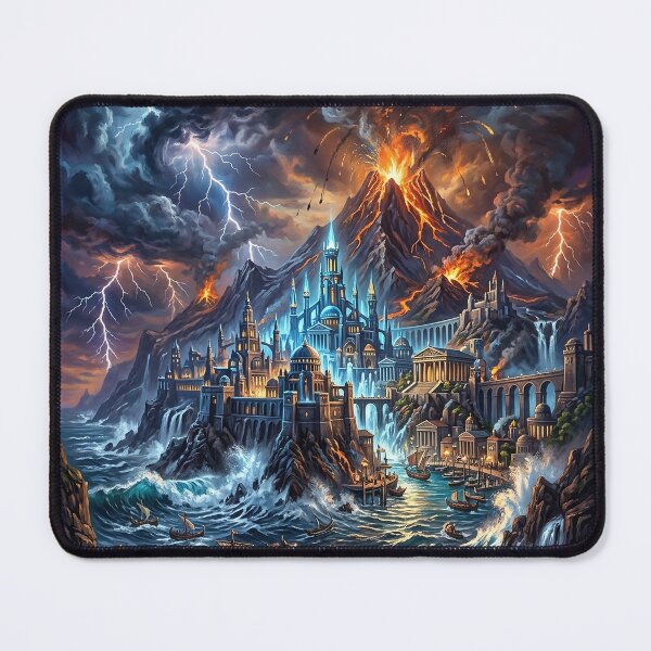 Item preview, Atlantis Rising - Dark Fantasy City Art designed and sold by Lucid Dream Pixel.