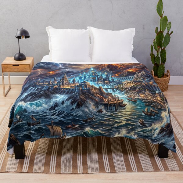 Item preview, Atlantis Rising - Dark Fantasy City Art designed and sold by Lucid Dream Pixel.