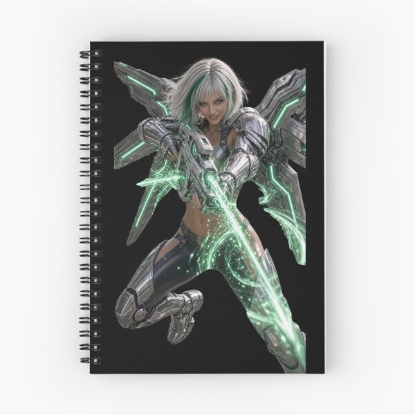 Item preview, Cyber Emerald Ranger Girl in Heavy Armor designed and sold by EvolutionMerch.