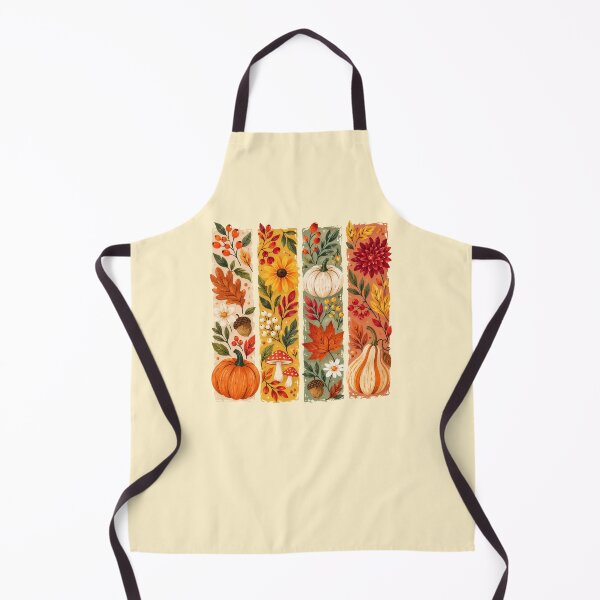 Item preview, Autumn Harvest Folk Art, Pumpkins, Mushrooms And Fall Florals designed and sold by TinyBirdyDesigns.