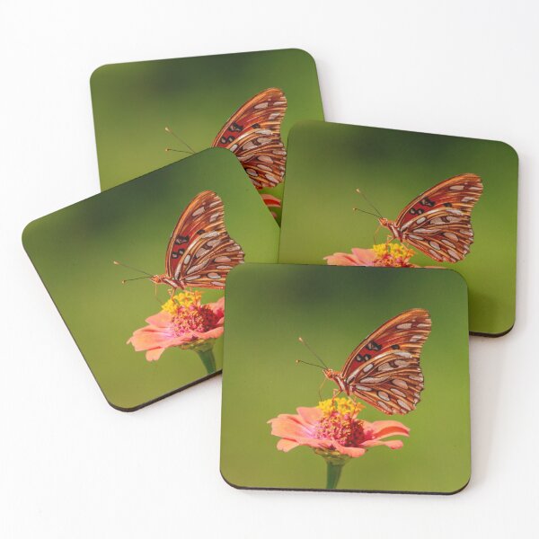 Item preview, Gulf Fritillary on Zinnia designed and sold by PhotoArtbyGrace.
