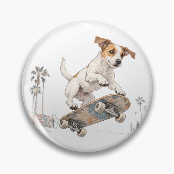 Item preview, Jack Russell Skateboard Trick at Venice Beach designed and sold by Russell Thorne.