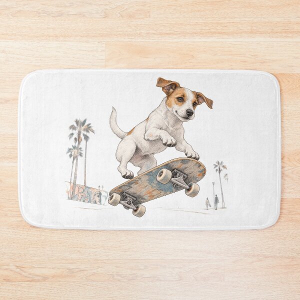 Item preview, Jack Russell Skateboard Trick at Venice Beach designed and sold by Russell Thorne.