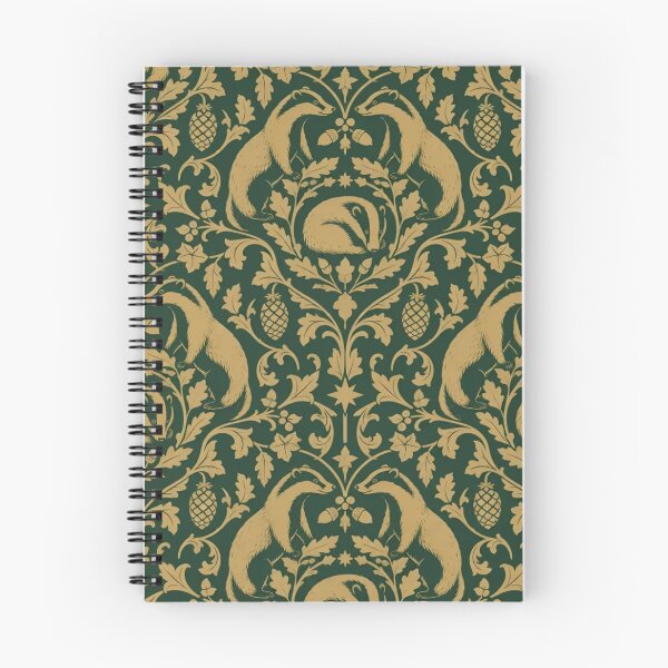 Item preview, Badger Christmas Damask Seamless Pattern | Woodland Badger Holiday Wallpaper designed and sold by StickyGuys.