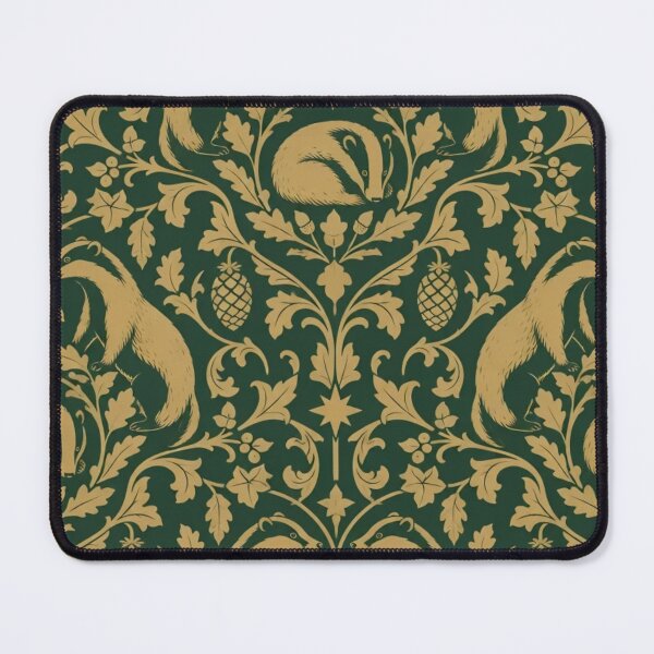 Item preview, Badger Christmas Damask Seamless Pattern | Woodland Badger Holiday Wallpaper designed and sold by StickyGuys.