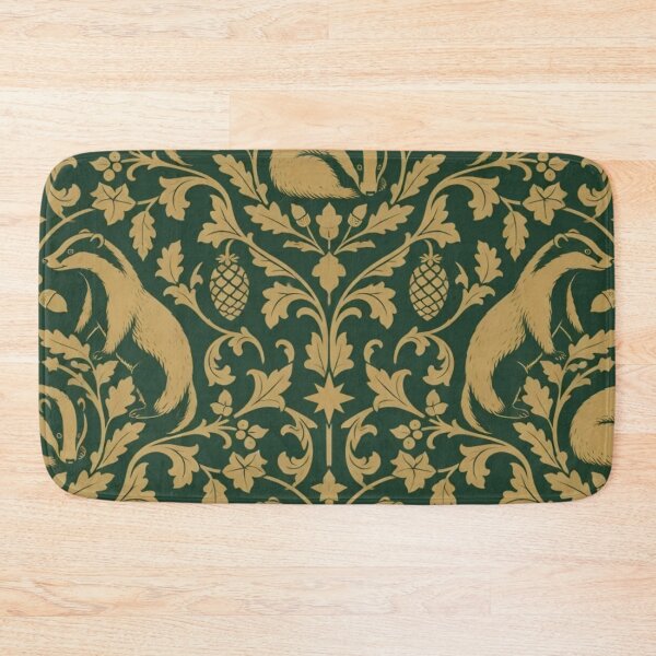 Item preview, Badger Christmas Damask Seamless Pattern | Woodland Badger Holiday Wallpaper designed and sold by StickyGuys.