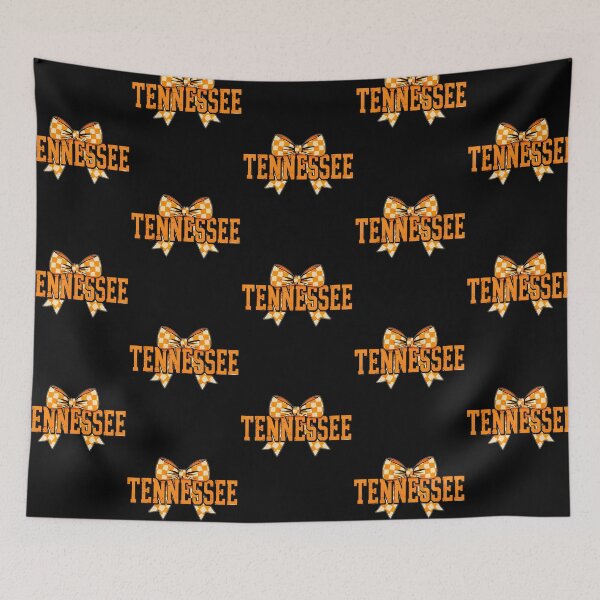 Item preview, Vintage Tennessee Checkered Orange Coquette Bow designed and sold by RealestInternet.