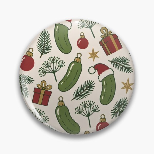 Item preview, Christmas Pickle Seamless Pattern | Funny Pickle Ornament Holiday Tradition Repeat designed and sold by StickyGuys.