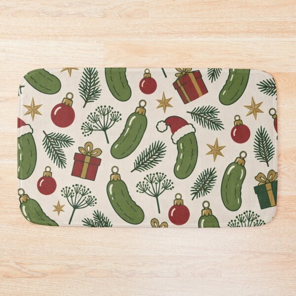 Item preview, Christmas Pickle Seamless Pattern | Funny Pickle Ornament Holiday Tradition Repeat designed and sold by StickyGuys.