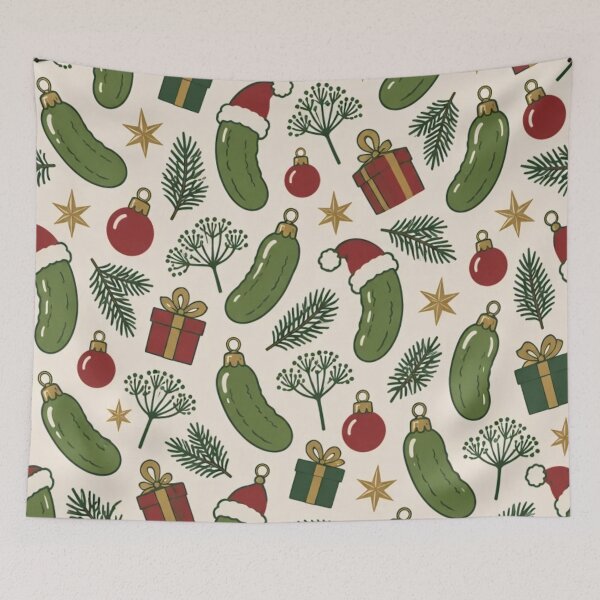 Item preview, Christmas Pickle Seamless Pattern | Funny Pickle Ornament Holiday Tradition Repeat designed and sold by StickyGuys.