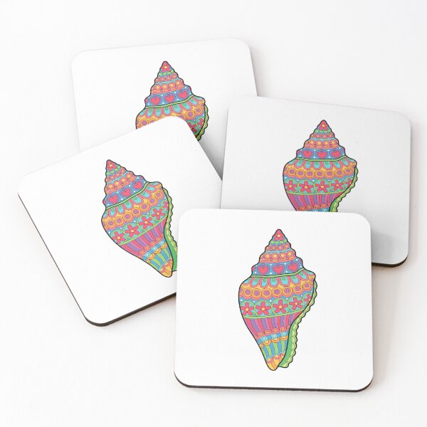 Item preview, Colorful Boho Seashell Decorative Pattern designed and sold by NatArtSA.