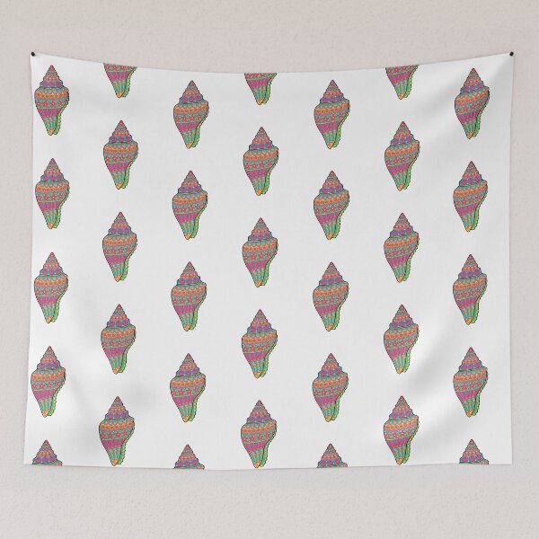 Item preview, Colorful Boho Seashell Decorative Pattern designed and sold by NatArtSA.